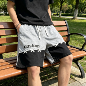 Pantalones Cortos de Algodón Grueso para Hombre, Estilo Hip Hop, Cintura Media, Color Sólido, Antiarrugas, Venta Caliente 2026 - Product Image 1