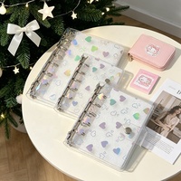 Meilleure Vente Nouveau Classeur A7 Holographique Coloré avec 6 Clips à Trous, Spirale PVC, Classeur à 6 Anneaux, Housse Cadeau, Porte-Cartes, Pochette à Feuilles Mobiles