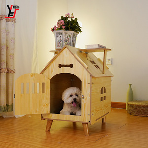 Nichoir pour chien en bois d'extérieur avec clôture, niche pour chien en bois pour intérieur, adapté à toutes les saisons - Product Image 1