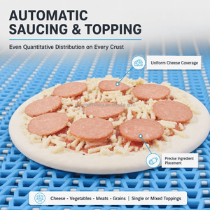 Nueva Línea <span class=keywords><strong>de</strong></span> Producción <span class=keywords><strong>de</strong></span> Pizza Congelada con Horno Eléctrico para Formar Pizzas, Distribuidor <span class=keywords><strong>de</strong></span> Ingredientes y Línea <span class=keywords><strong>de</strong></span> Congelación - Acero Inoxidable 304 - Product Image 4