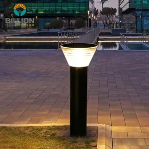 6400mAh Batería grande bolardo luz Solar patio jardín decoración césped lámpara IP65 impermeable al aire libre Solar jardín Luz