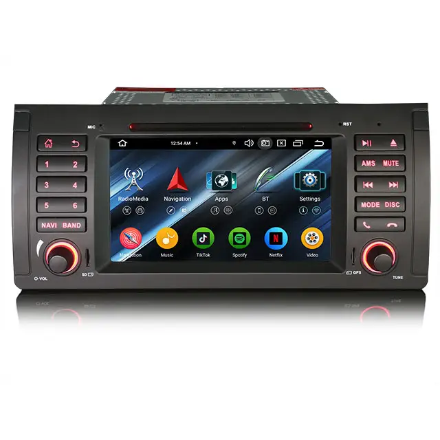 Erisin es6753b Android 13.0 xe hệ thống đa phương tiện cho BMW X5 E53 DVD stereo không dây Carplay Auto Android DVD Xe Máy nghe nhạc