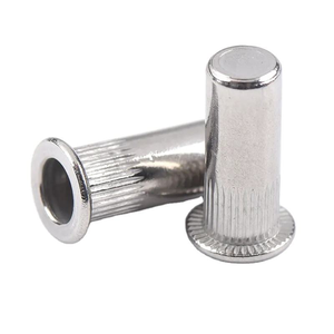 Tuercas Remachables Ciegas de Cabeza Plana Semirrayada Galvanizadas de Venta Caliente, de Acero Inoxidable y Galvanizado, para Uso en Minería - Product Image 1