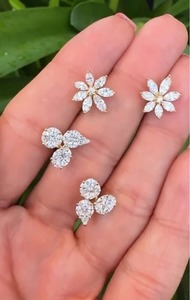 Hot Sale Moissanite Engagement Earrings Suitable For Wedding Receptions Family Gatherings And Special Moments Available For Sale - Product Image 2