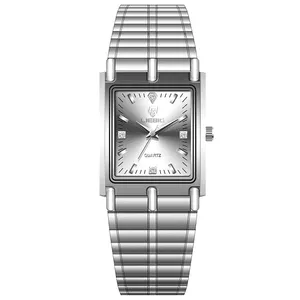 Fashionable Wrist Watch Lovers Wristwatch Minimalist Square Steel Shenzhen for Women and Man China Glass Waterproof