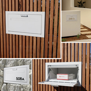 대형 철제 야외 우편함 녹방지 배송함 소형 벽걸이형 소포함 방수 우체통 뒷문 포함 - Product Image 4