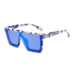 Lunettes de soleil tendance de luxe, une seule pièce, <span class=keywords><strong>lentille</strong></span> néon arc-en-ciel, UV400, club orange, <span class=keywords><strong>lentille</strong></span> miroir, logo personnalisé, activités de plein air, protection <span class=keywords><strong>UV</strong></span> - Product Image 3