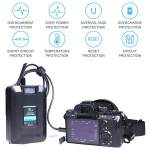 14.8V 5000mAh จอแสดงผล LCD ชาร์จแบตเตอรี่ได้กล้อง PD 60W ชาร์จเร็ว V ล็อค V mount กล้องวิดีโอระดับมืออาชีพใช้แล็ปท็อป - Product Image 5