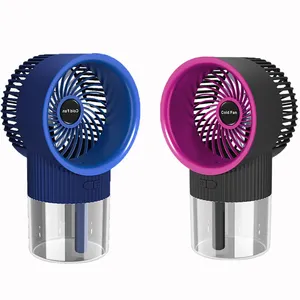 Fabrika fiyat taşınabilir şarj edilebilir hava nemlendirici fanı çok fonksiyonlu soğutma spreyli Fan