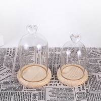 Dôme de présentation en verre transparent avec base en verre et bouchon à vis, compatible avec diffuseur à bâtonnets, impression sérigraphique, D12CM D13CM D15CM D18CM D20CM D30CM, idéal pour cadeau