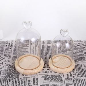 clear Glass Display Dome with <b>Cork</b> Base D10CM D12CM D13CM D15CM D18CM D20CM Bell <b>Jars</b> Glass Domes - Product Image 4