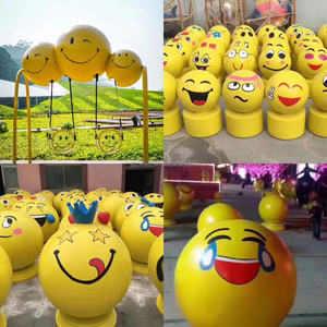 Grandi decorazioni commerciali all'aperto per Street Park <span class=keywords><strong>Garden</strong></span> 2D Christmas emoj face <span class=keywords><strong>happy</strong></span> Motif Lights - Product Image 4