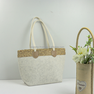 Customized PET Felt Classic Design Unisex Machine Sewn Tote <b>Bag</b> Large Capacity Portable Environmental Protection Shopping <b>Bag</b> - Product Image 2