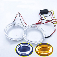 Feux Angel Eyes bicolores, Angel Eyes en coton, Angel Eyes LED, halo LED, anneau LED avec clignotant jaune