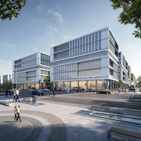 Bâtiment de bureaux préfabriqué en acier moderne pour projets commerciaux