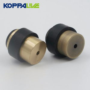 KOPPALIVE Butoir de porte <span class=keywords><strong>cylindrique</strong></span> noir mat en bronze doré avec butoir de porte en laiton moderne en <span class=keywords><strong>caoutchouc</strong></span> Butoirs de porte à montage au sol - Product Image 5