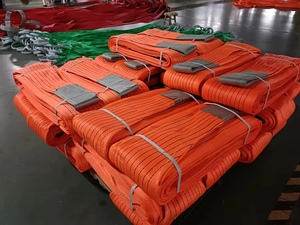 2-8-30-45 톤 플랫 웨빙 슬링: 4t/3t/<span class=keywords><strong>8t</strong></span>/30t 리프팅 벨트, 45mm 파란색 PVC 플랫 슬링, 50mm 폴리에스터 슬링 커버 - Product Image 4