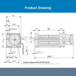 ebmpapst QG030-148-14 24VDC 6.2W 75m3/h 0.26A 30mm Free <b>Standing</b> Cabinet Medical Industry Aluminum Blade Ball Bearing Flow) <b>Fan</b> - Product Image 4