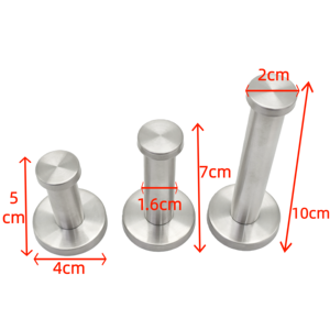 Gancho de Parede Perfurado em Aço Inoxidável Design Moderno Uso em Hotel Anticorrosão Fácil de Limpar Gancho para Roupas com Parafuso - Product Image 3