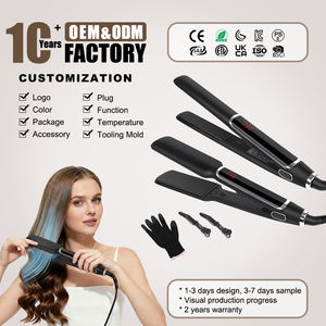 <span class=keywords><strong>Plancha</strong></span> de Pelo Profesional 2 en 1 con Calentamiento Rápido MCH, Cerámica y Titanio, Iones Negativos, Antiencrespamiento, Herramienta de Peinado para el Hogar y Salón - Product Image 1