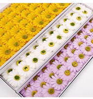 Qibai 50pc Sabun Bunga Heliopsis Buatan Gaya Minimalis Modern Dekorasi Rumah Pernikahan Grosir Sabun African Daisy