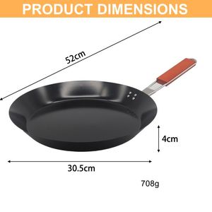 Sartén <span class=keywords><strong>para</strong></span> <span class=keywords><strong>parrilla</strong></span> de fondo plano <span class=keywords><strong>para</strong></span> barbacoa con mango de madera plegable, sartén <span class=keywords><strong>para</strong></span> barbacoa <span class=keywords><strong>para</strong></span> asar verduras, cesta de carne <span class=keywords><strong>para</strong></span> <span class=keywords><strong>parrilla</strong></span> ahumadora - Product Image 2