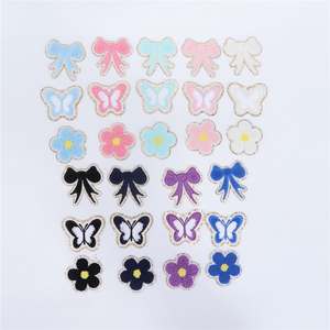 Keymay bricolage personnalisé or paillettes bâton sur broderie Patch Chenille Patch auto-adhésif patchs pour vêtements chapeaux sac veste - Product Image 2