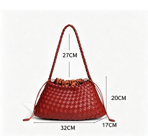 Bolsos de Hombro Tipo Hobo para Mujer, Bolsos de Mano de Cuero PU Tejido, Bolsos de Alta Calidad con Asa Superior y Diseño Trenzado - Product Image 3