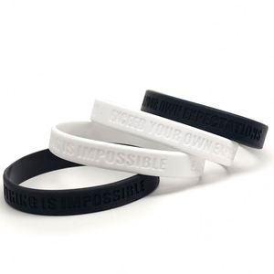 ผู้ผลิตนำเสนอการปรับแต่งสายรัดข้อมือซิลิโคนสร้างแรงบันดาลใจในราคาที่เข้าถึงได้ พร้อมสายรัดข้อมือยางคุณภาพสูงแบบนูนลาย - Product Image 2