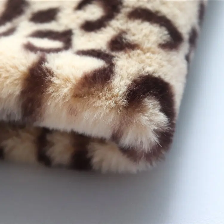 Fabbrica vendita direttamente dissolvenza Animale della pelliccia del faux tessuto sintetico falso pelliccia di leopardo