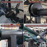 Máquina de Polea Bilateral para Tríceps con Agarres Múltiples Autoajustables y Selector de Peso para Entrenamiento de Espalda en Gimnasios Comerciales