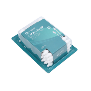 Coton-tiges double tête en forme de <span class=keywords><strong>gourde</strong></span> pour la sécurité des bébés, 55 pièces, bâtonnets fins en coton avec emballage sous blister - Product Image 3