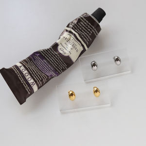 2024 New Design Anti-Allergy Titanium and Steel Hemisphere <b>Stud</b> Earrings - Product Image 1