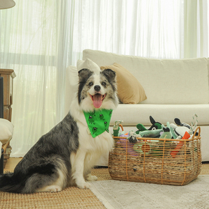 Toptan lüks sürdürülebilir gıcırtılı dolması halat köpek oyuncaklar sert köpek oyuncak paketi peluş bezelye - Product Image 6