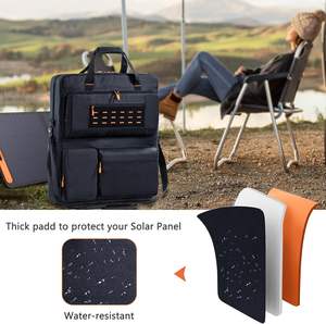 Sac de transport compatible avec les panneaux solaires <span class=keywords><strong>SolarSaga</strong></span> 100W 100X 200W, sac de rangement pour 2 panneaux solaires avec plusieurs poches - Product Image 4