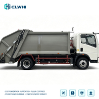 Nouveau camion compacteur de déchets Howo 4x2 6M³ 150HP Euro 6, mini camions compacteurs de déchets, camion compacteur de déchets Howo