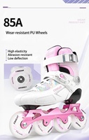 Roues de patins à roulettes en PU pour slalom, 68 mm, 72 mm, 76 mm, 85A, bleu, rose, roues flash