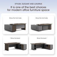 Bureau de direction en bois pour usage commercial, livraison rapide, durable, écologique, design moderne et luxueux, garantie 5 ans