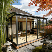 Invernadero de Lujo para las Cuatro Estaciones, Estructura de Aleación de Aluminio, Vidrio Laminado Templado, Anti-UV, Ahorro de Energía, para Jardín, con Certificación CE