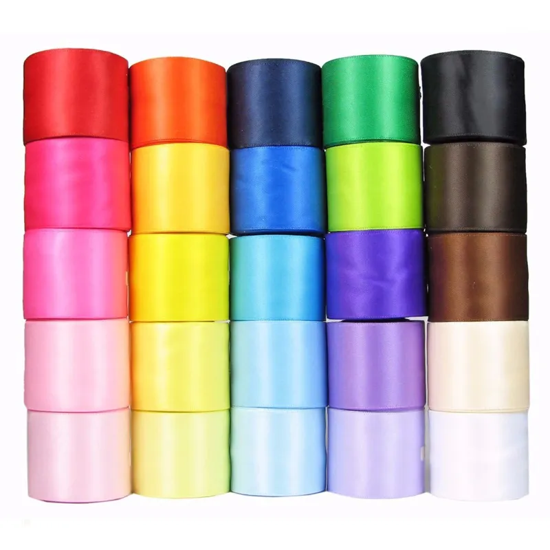 Free Samples 196 Colors ribbon 100% polyester solid color patterned