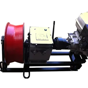 5 Ton Big Drum Petrol Engine Powered Winch Cable Pulling Machine
