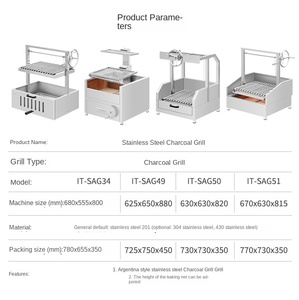 Parrilla Argentina de Acero Inoxidable de Nuevo Diseño Santa Maria para Restaurantes, Uso Interior y Exterior - Product Image 3