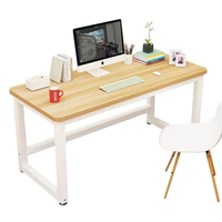 Bureau d'ordinateur moderne en métal, 75/80/85 cm de long, largeur et hauteur, résistant à la corrosion, design compact et arrondi pour ordinateur portable, idéal pour le bureau à domicile, fixe