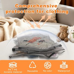 Sacs de rangement sous vide de voyage peu encombrants avec pompe électrique, ensemble de compression réutilisable pour bagages, vêtements et literie - Product Image 4