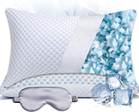 Oreiller rafraîchissant double face en bambou, mousse à mémoire de forme à la lavande, hauteur réglable, hypoallergénique pour hôtel, maison, vente en gros, OEM