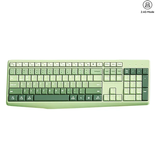 2.4Ghz Wireless USB 3.0 Full Size Ergonomic Keyboard for Laptop & Desktop Use for Girls' Business and Study