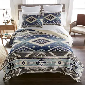 Design personnalisé Desert Hill Southwest Quilt Set avec Queen Quilt et deux taies d'oreiller standard pour la vente en gros