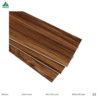 Planches de parquet modernes Click Lock étanches, finition mate, couleur Cacao foncé, épaisseur 3,5mm-8mm, revêtement de sol SPC pour restaurants, boulangeries et bars.