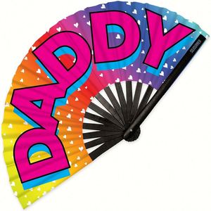 Abanicos Plegables de Bambú y Poliéster de 13 Pulgadas, Estilo Arte Folclórico, Tela en Blanco para Sublimación, con Sonido Fuerte, Estilo Musical Pintado - Product Image 1