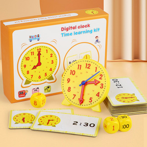 Orologio digitale multifunzione educativo Montessori giocattolo legno tempo di allineamento aiuto didattico per la prima <span class=keywords><strong>infanzia</strong></span> dei bambini - Product Image 6